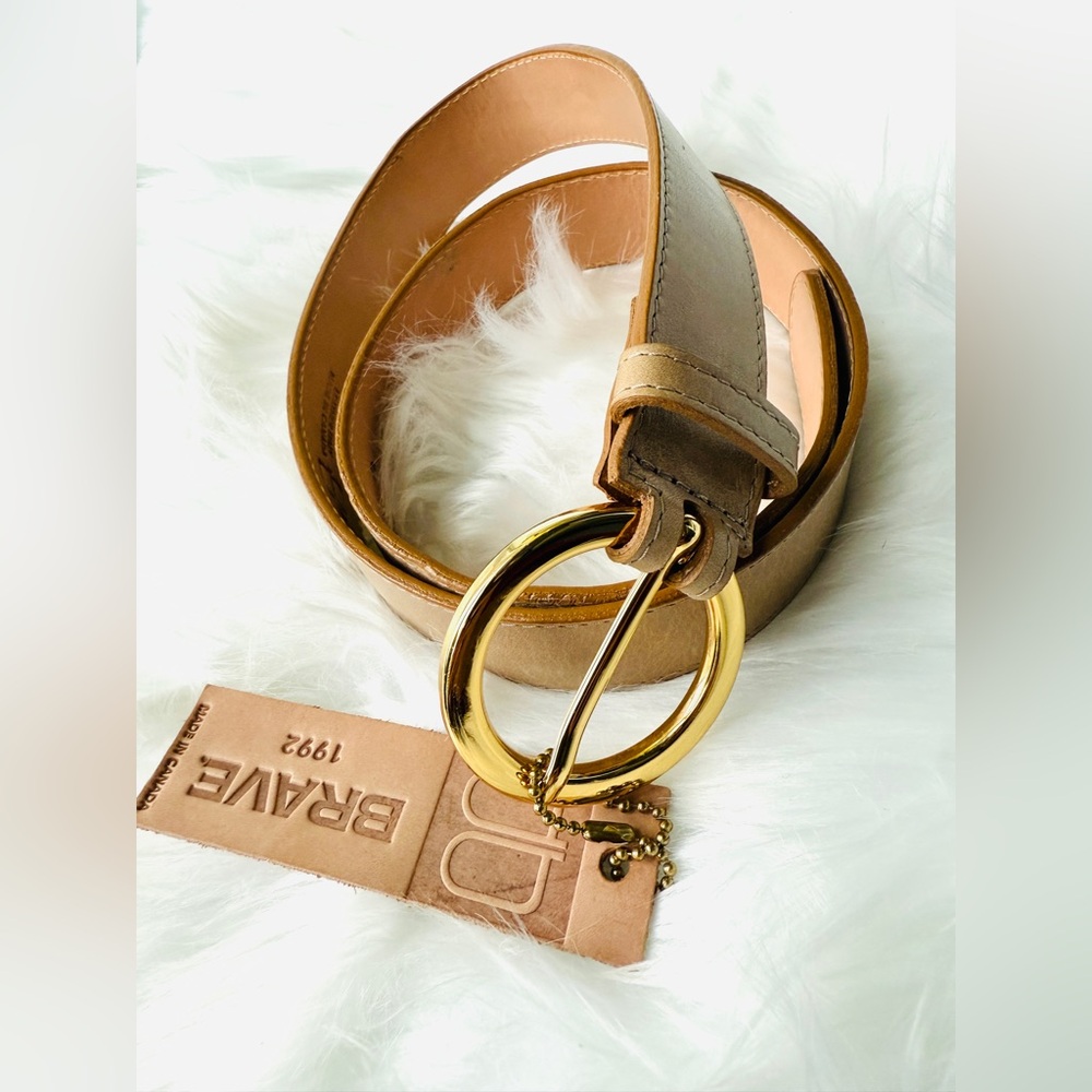 🇨🇦 Brave Leather Collection - Zaltana Nude  Gold Buckle - Picture 6 of 8